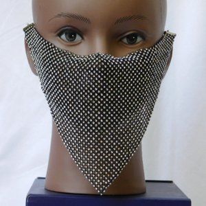 Black Rhinestone Face Mask/Wedding/Birthday